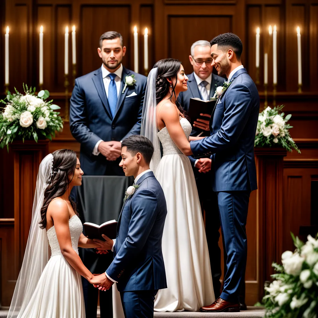 casamento cristao casal altar fe