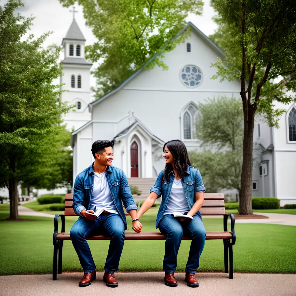 casal maos dadas igreja biblia