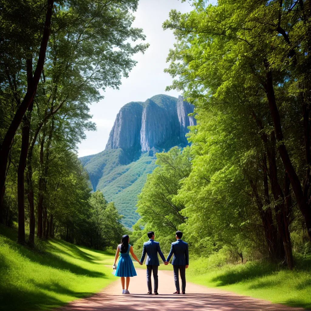 casal sorriso maos natureza gratidao