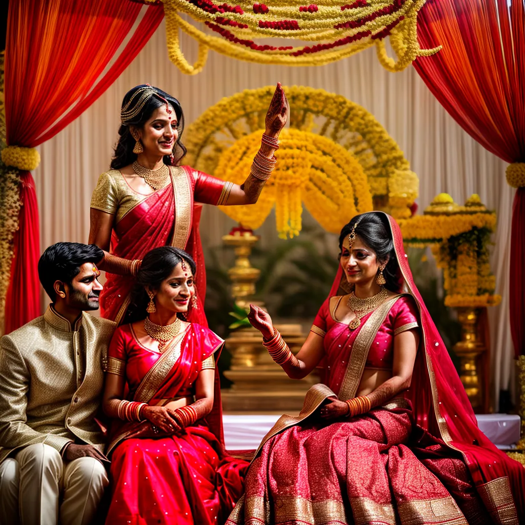 casamento hindu noiva noivo familia