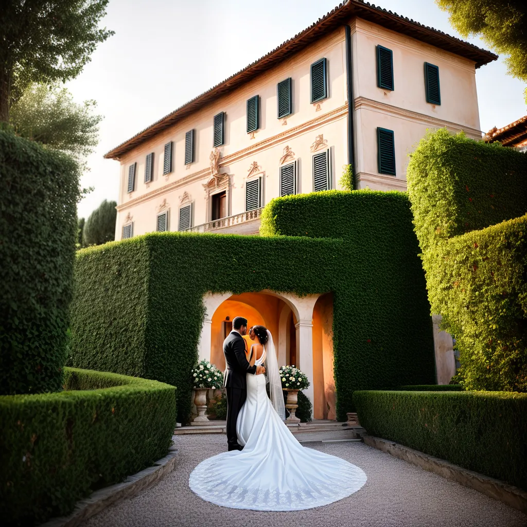 casamento villa italiana noivos familiares por do sol