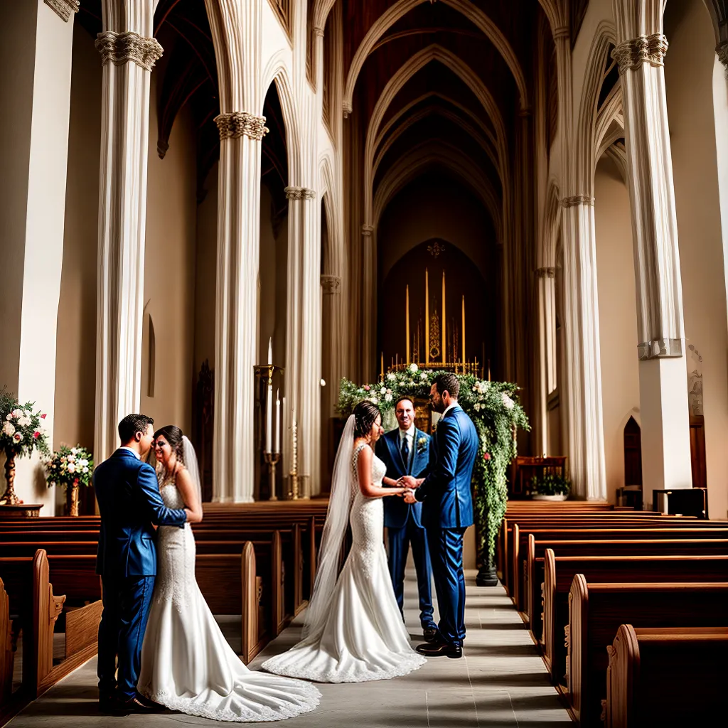 casamento igreja flores noivos amor