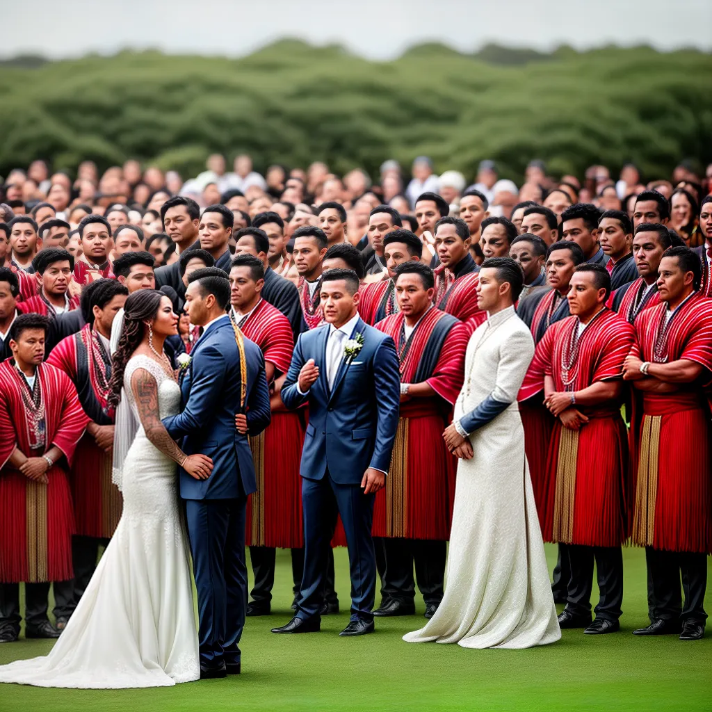casamento campo vestido noiva maori haka