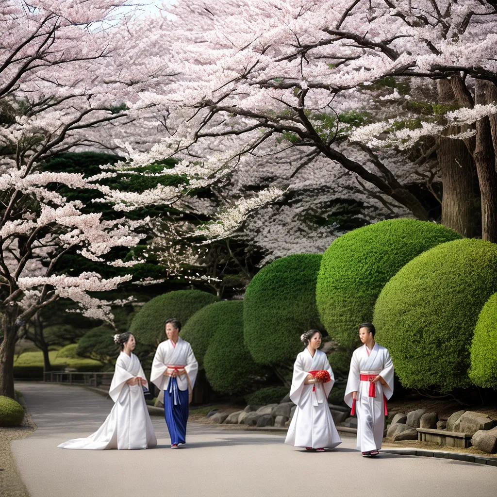 casamento japones ritual sake cerejeiras