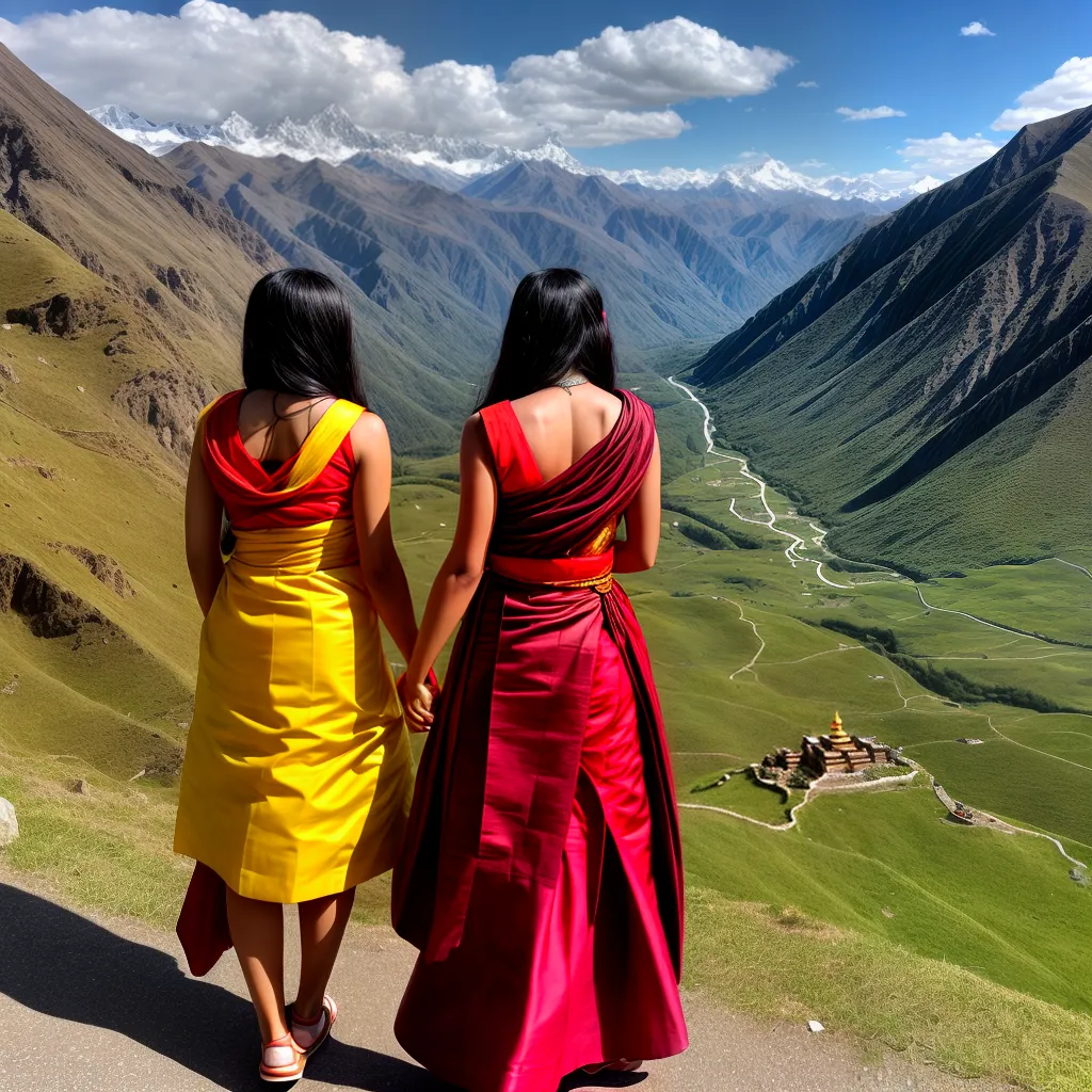 casamento budista tibetano montanha casal