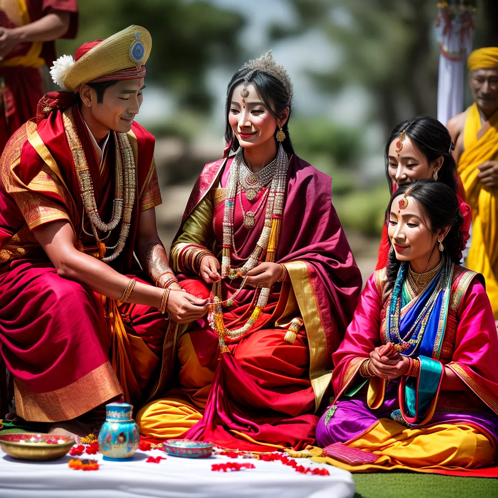 casamento budista tibetano noiva noivo ritual