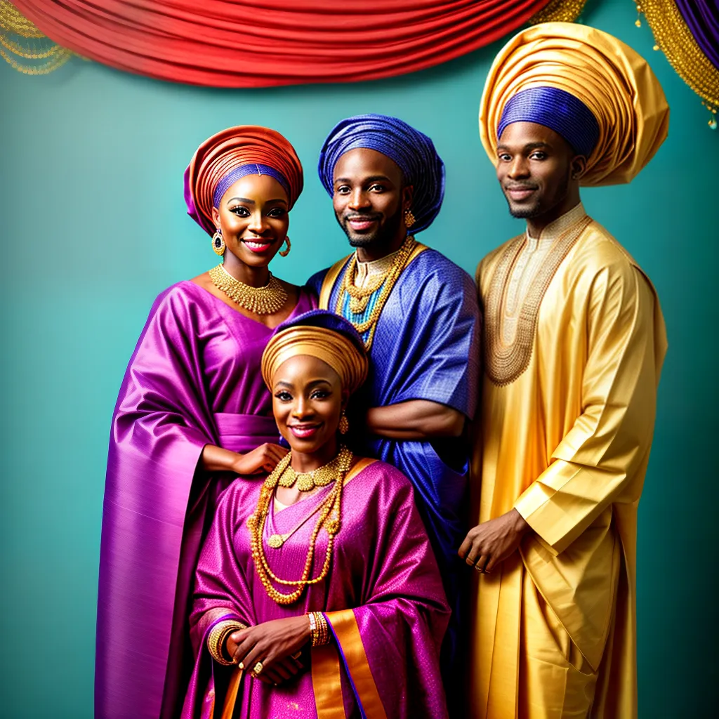 casamento nigeriano tradicional roupas coloridas