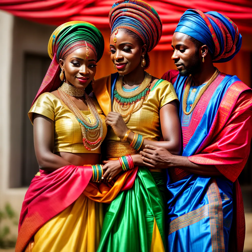 casamento yoruba tradicional cores familia 1