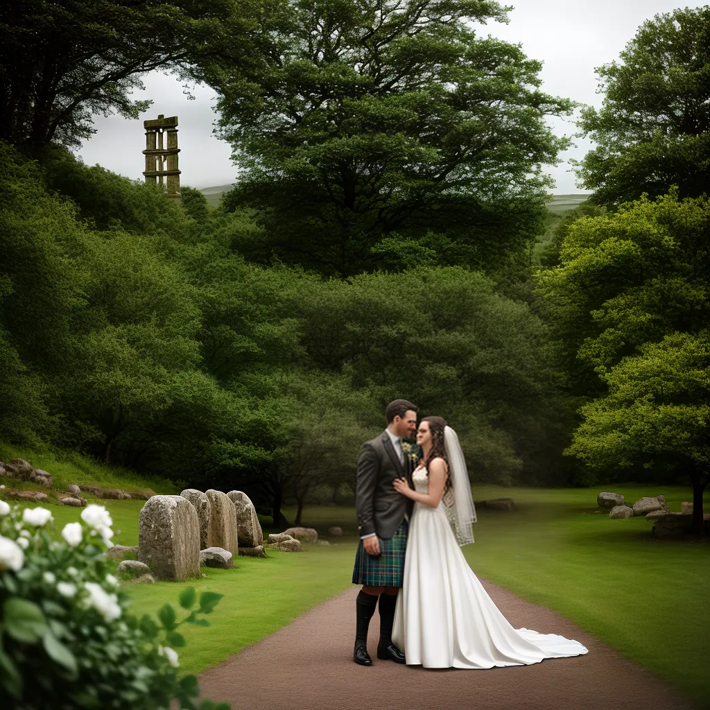 casamento circulo pedra escocia noivos