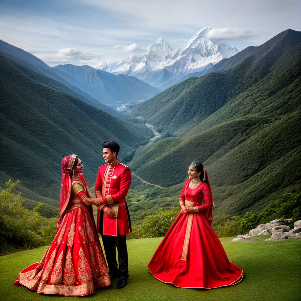 casamento nepales trajes tradicionais montanhas