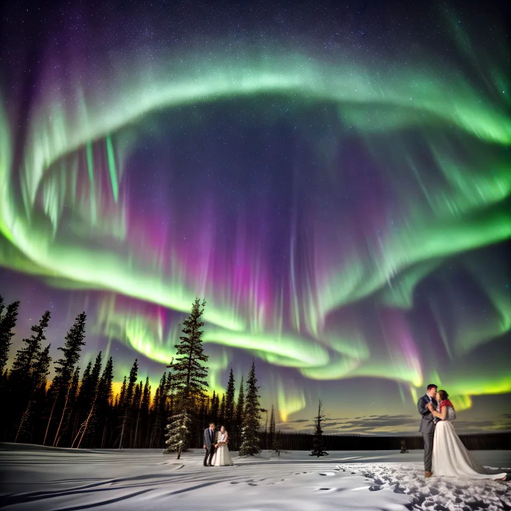 casamento aurora boreal lapland noiva noivo