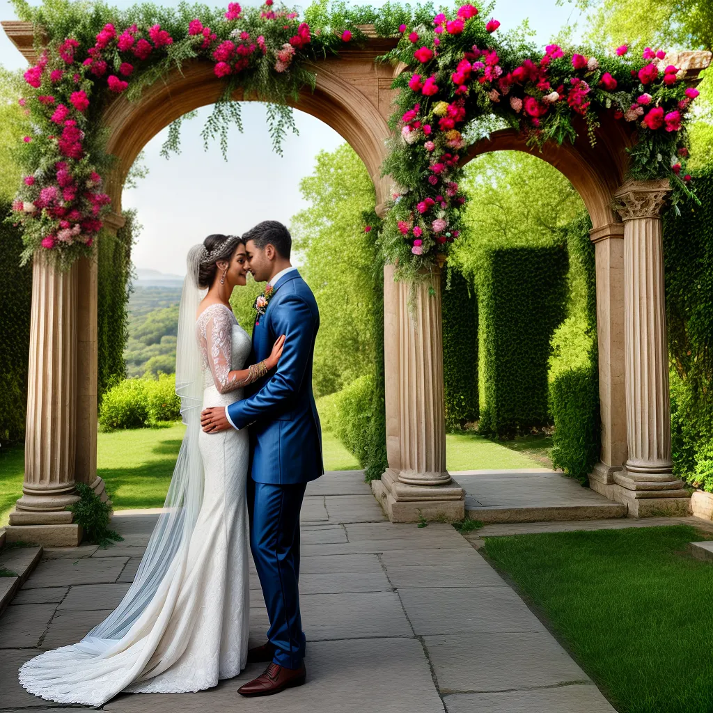 casamento romano arco verde florido