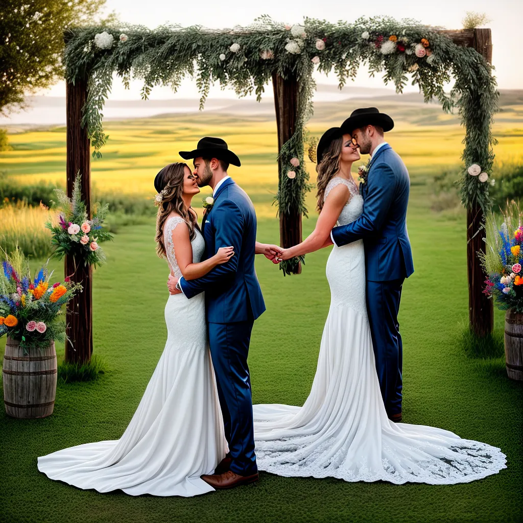casamento texas cowboy noiva noivo arco flores