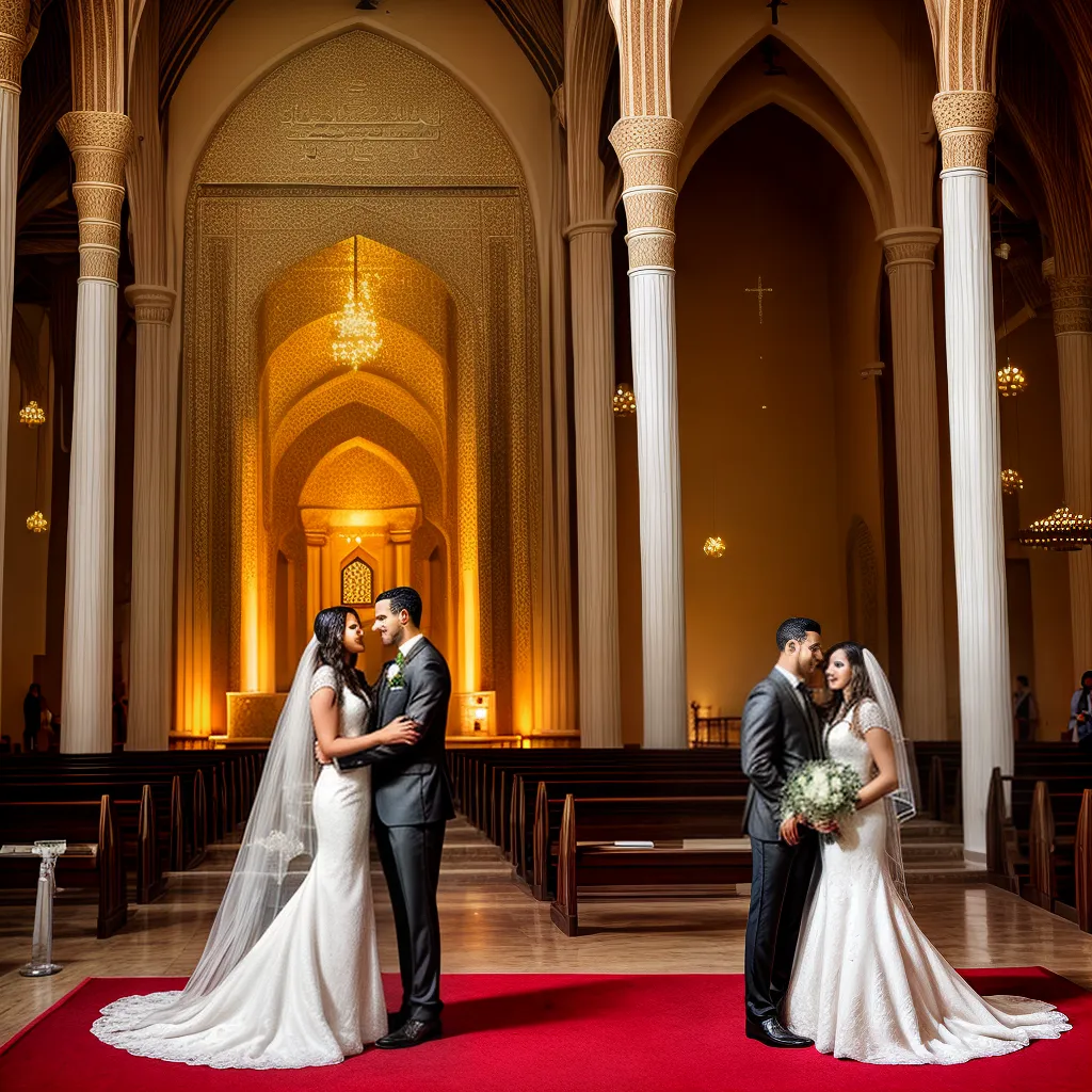 casamento egito igreja copta flores