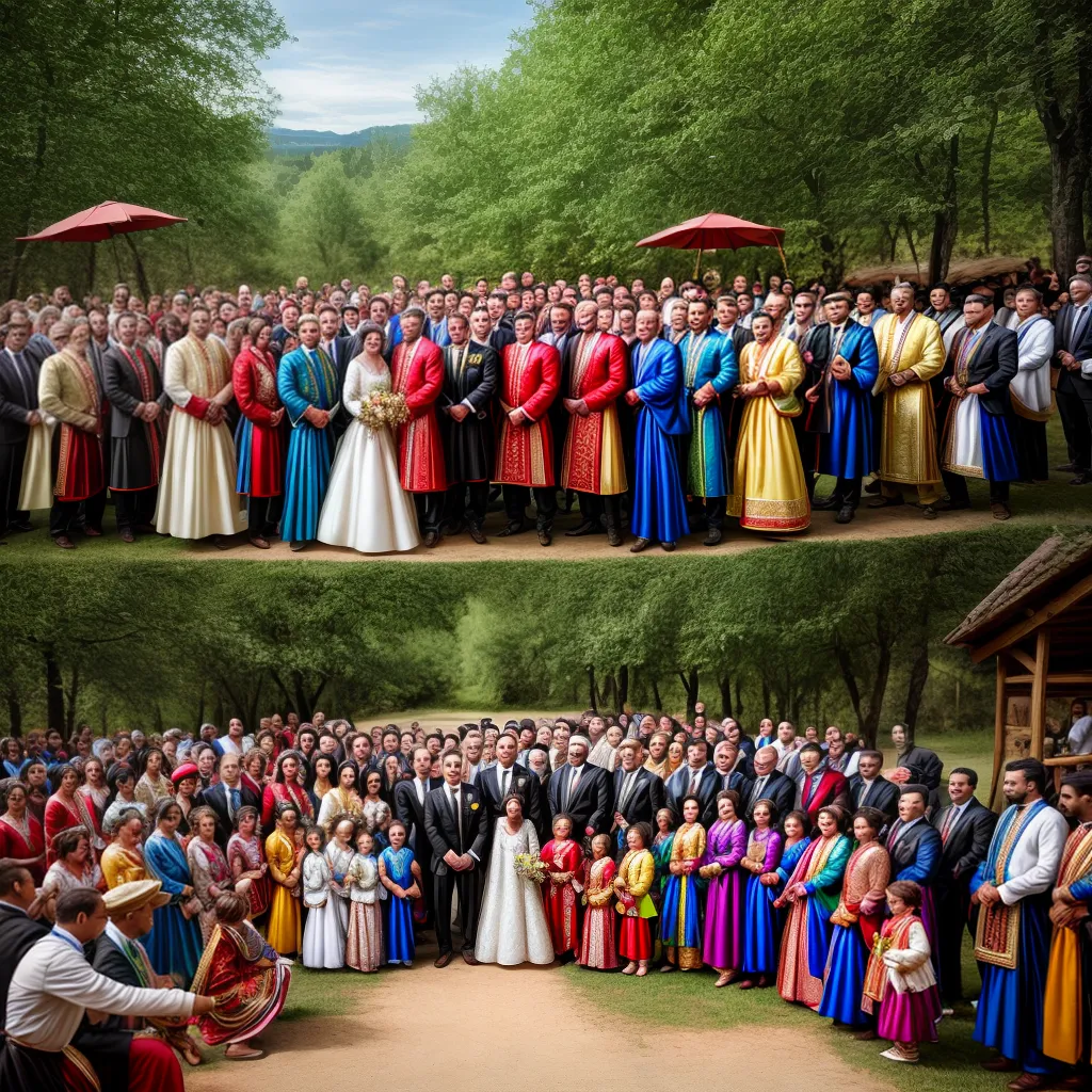 casamento romeno tradicional coroa quebra pratos