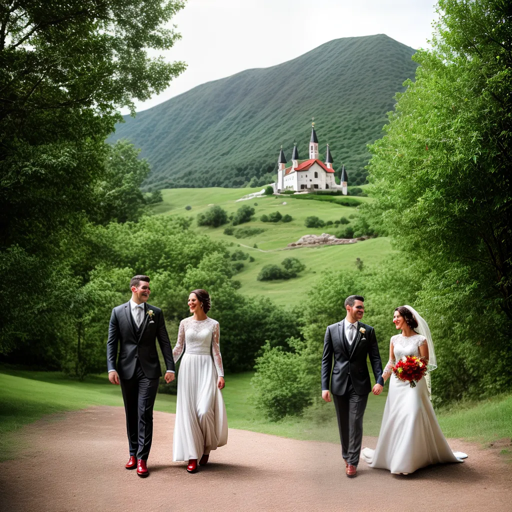 casamento romeno igreja montanhas