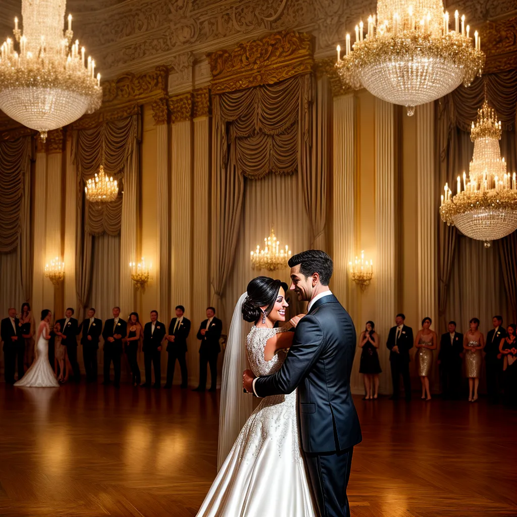 casal danca valsa salao luxo casamento