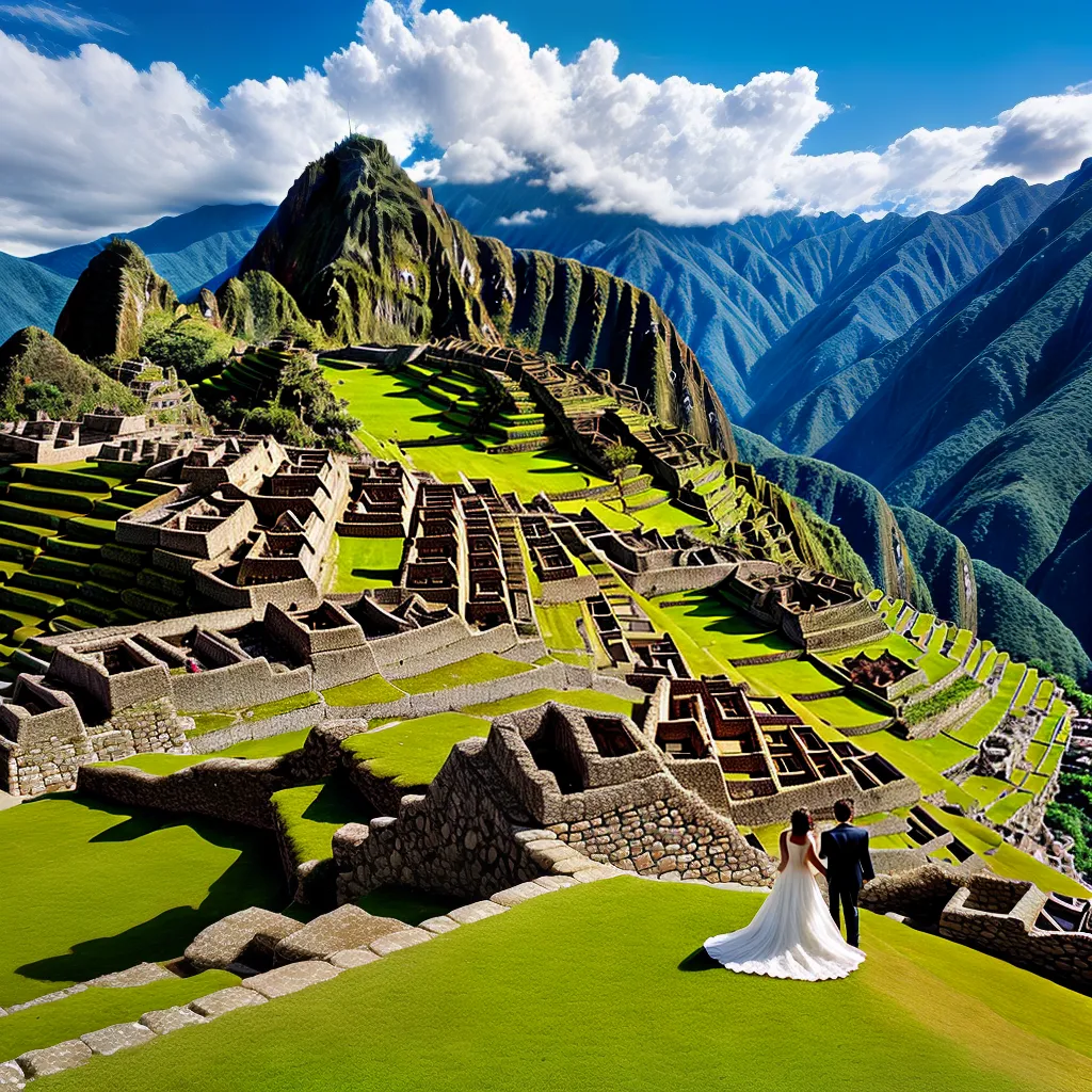 casamento machu picchu noivos andes