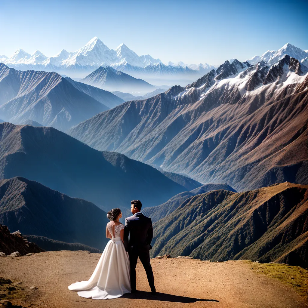 casamento montanha himalaia noivos amor