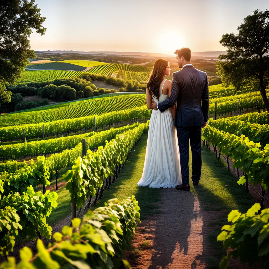 casal vinicola por do sol vinho amor