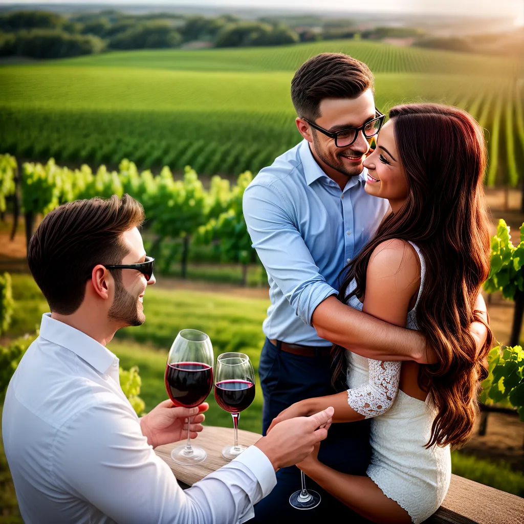 brinde vinho tinto casal