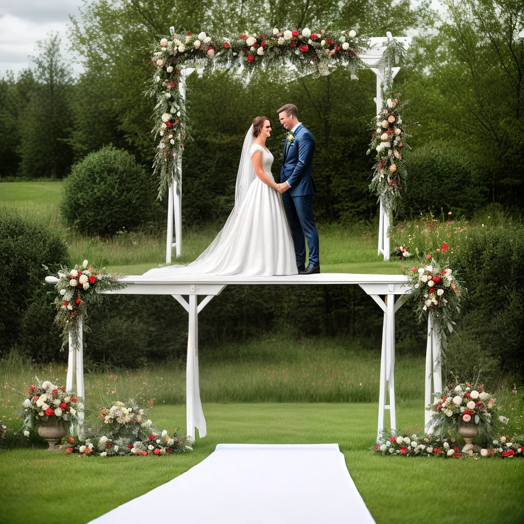 casamento lituano campo arco flores