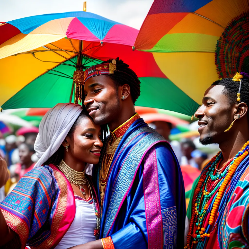 casamento xhosa beijo umbrellas dancas