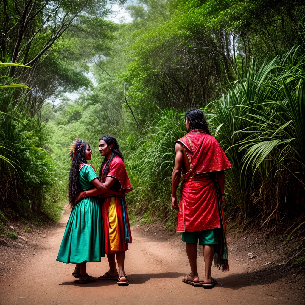 casal guarani tradicional natureza