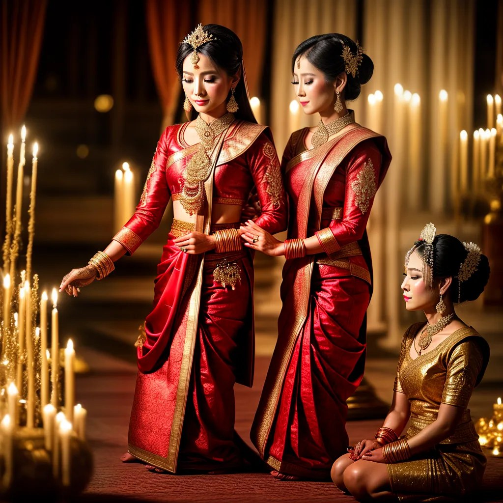 casamento tailandes tradicional ornamentado
