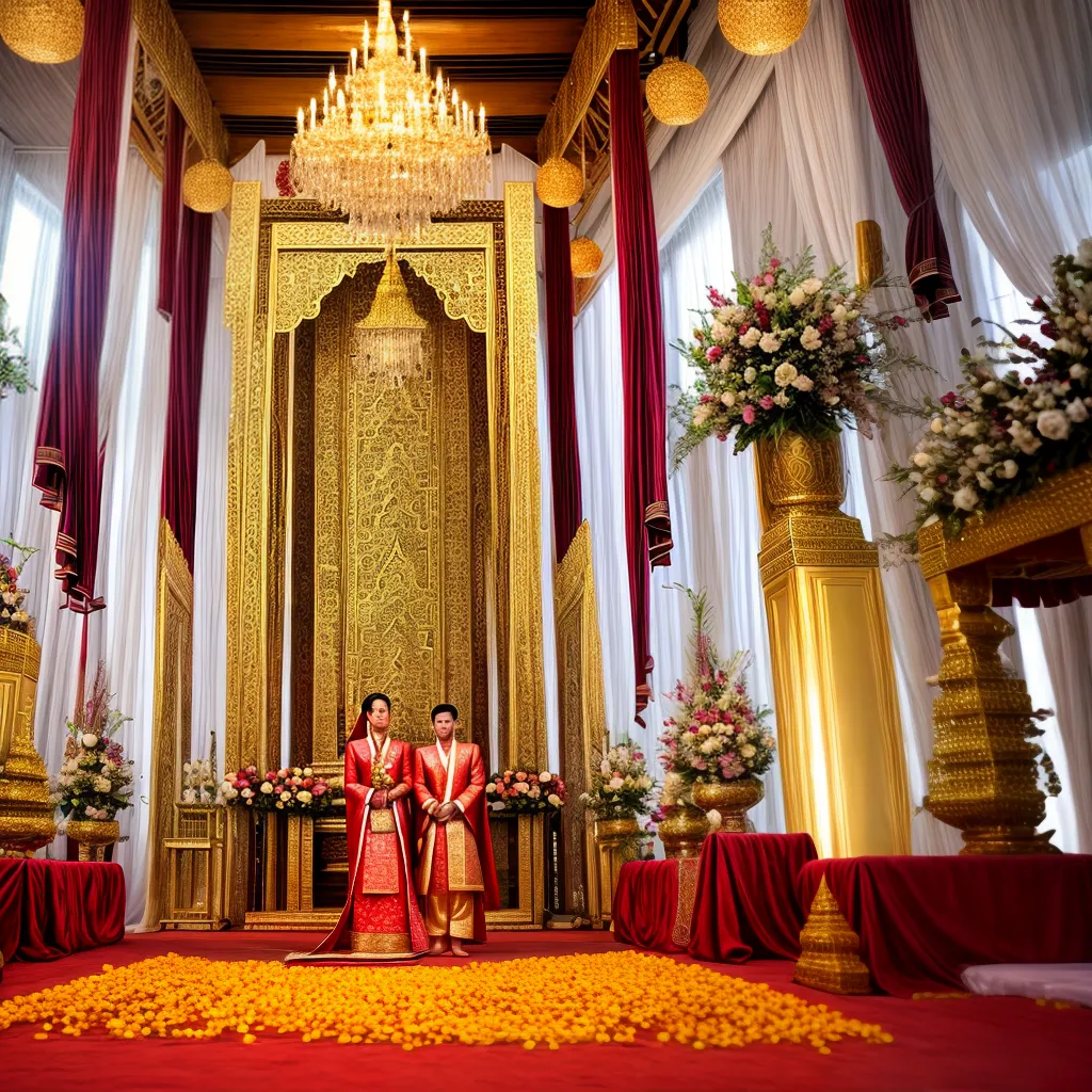 casamento tailandes altar flores