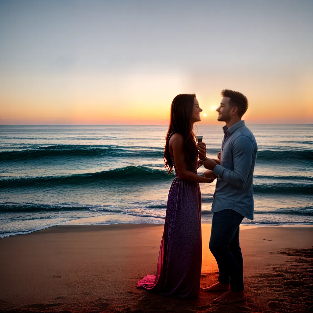 pedido casamento praia por do sol 1