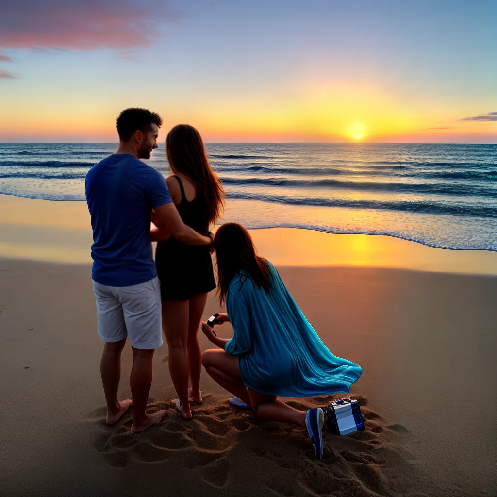 pedido casamento praia por do sol 5