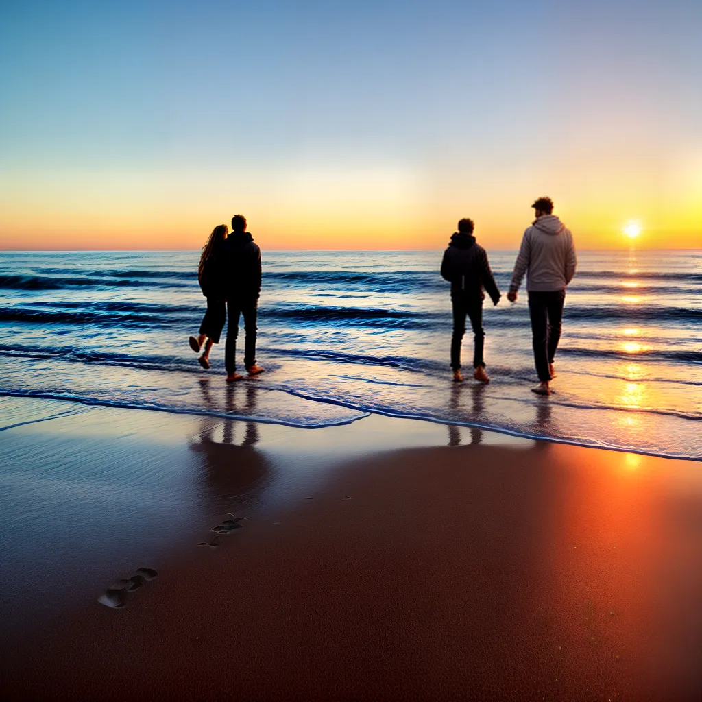 por do sol praia casal surpresa 1