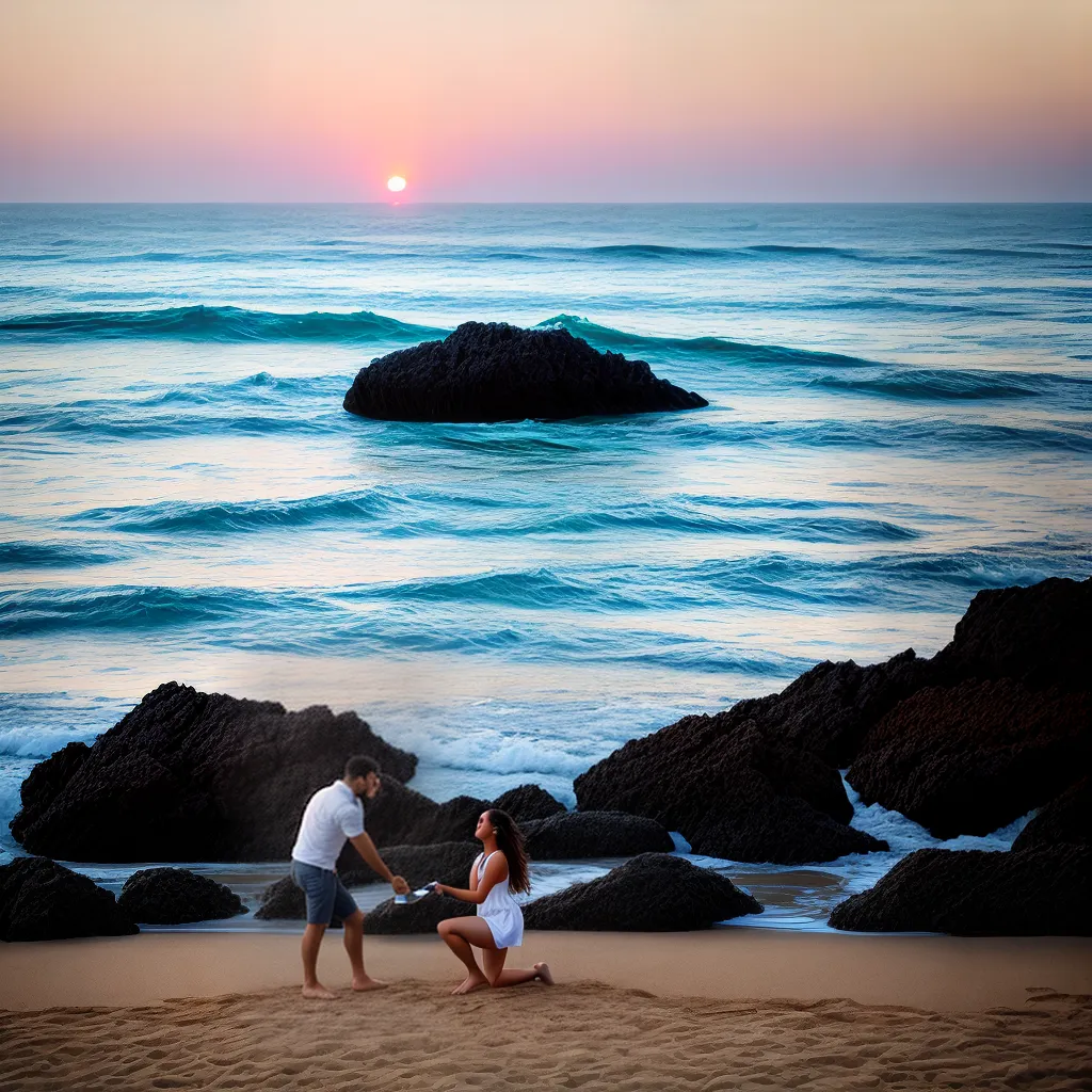 pedido casamento praia por do sol 8