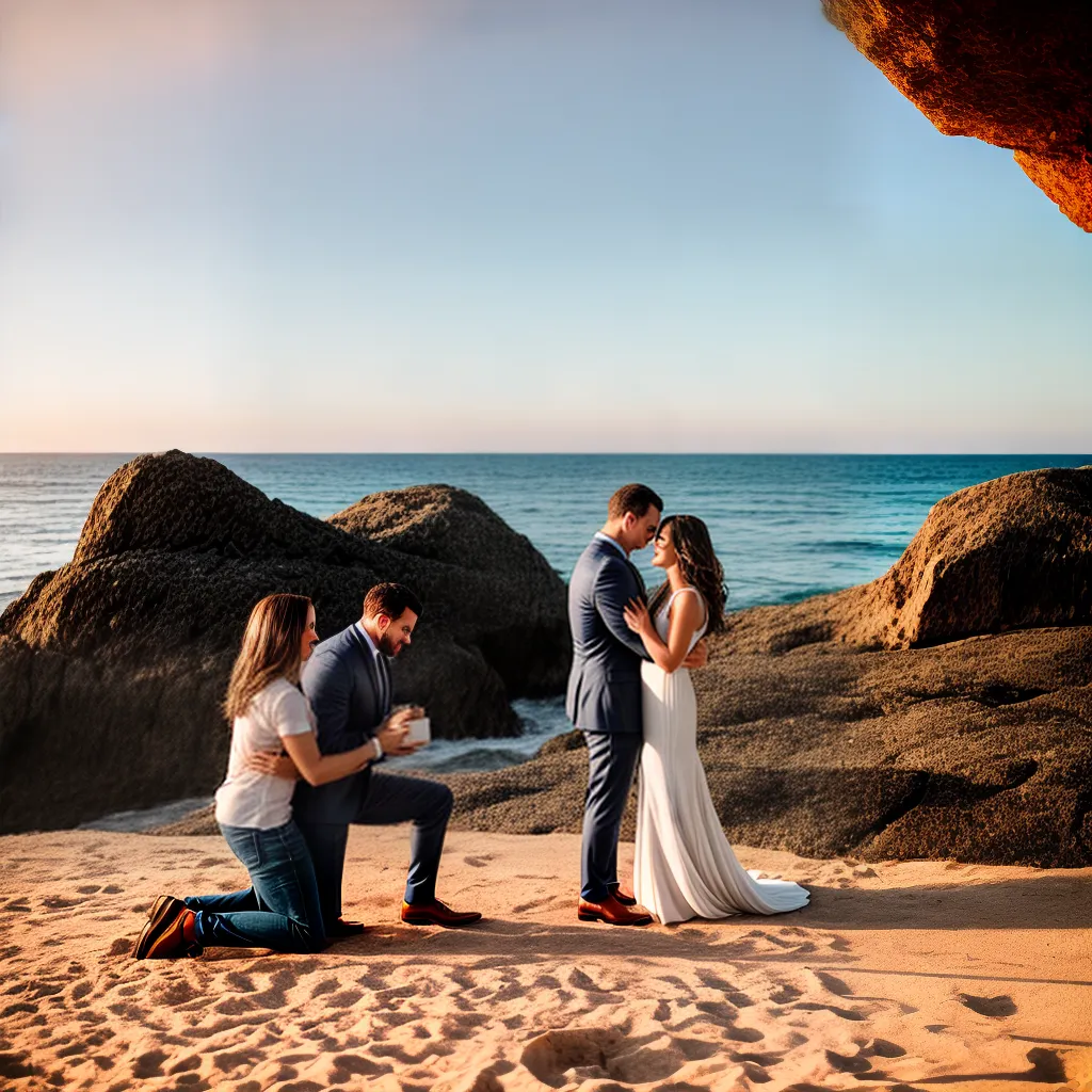 pedido casamento praia por do sol 11