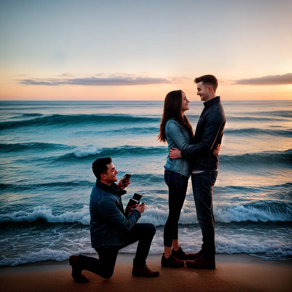 pedido casamento praia por do sol 12