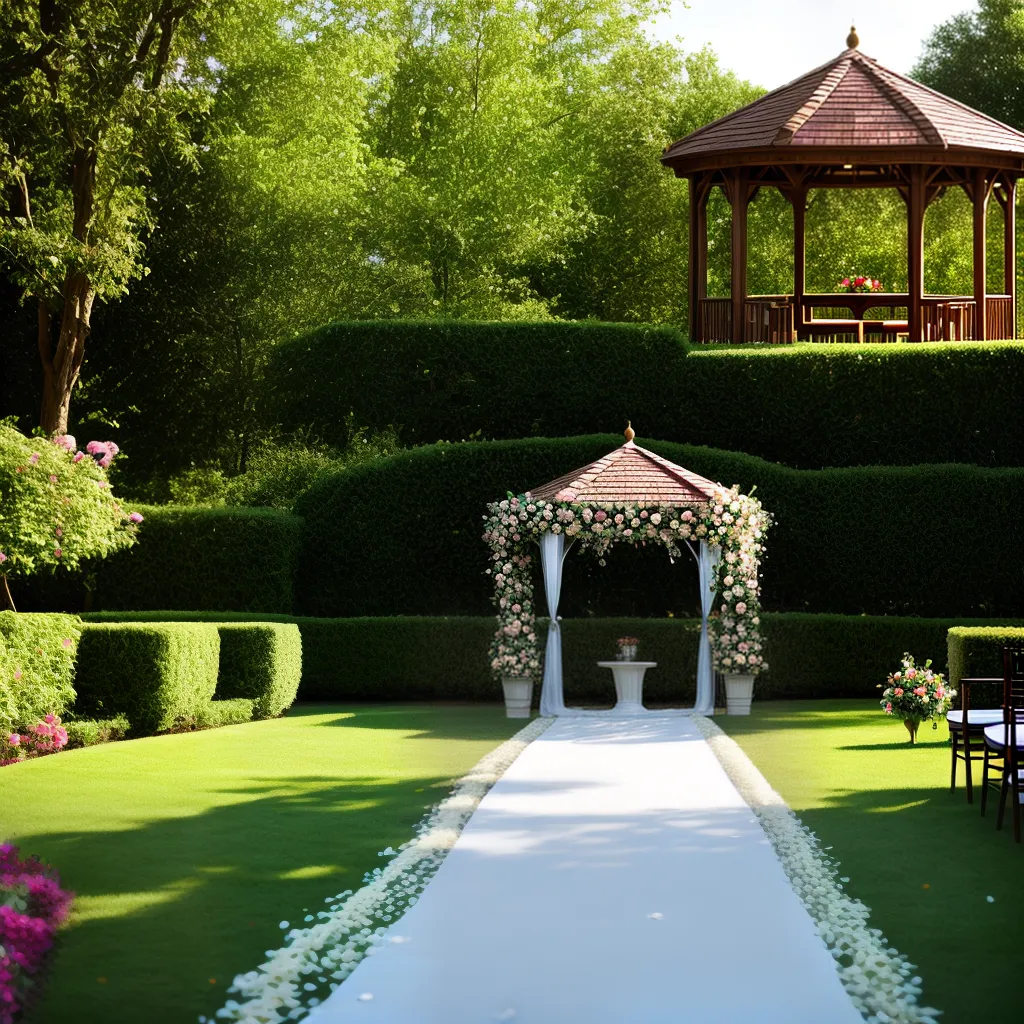 jardim casamento gazebo flores