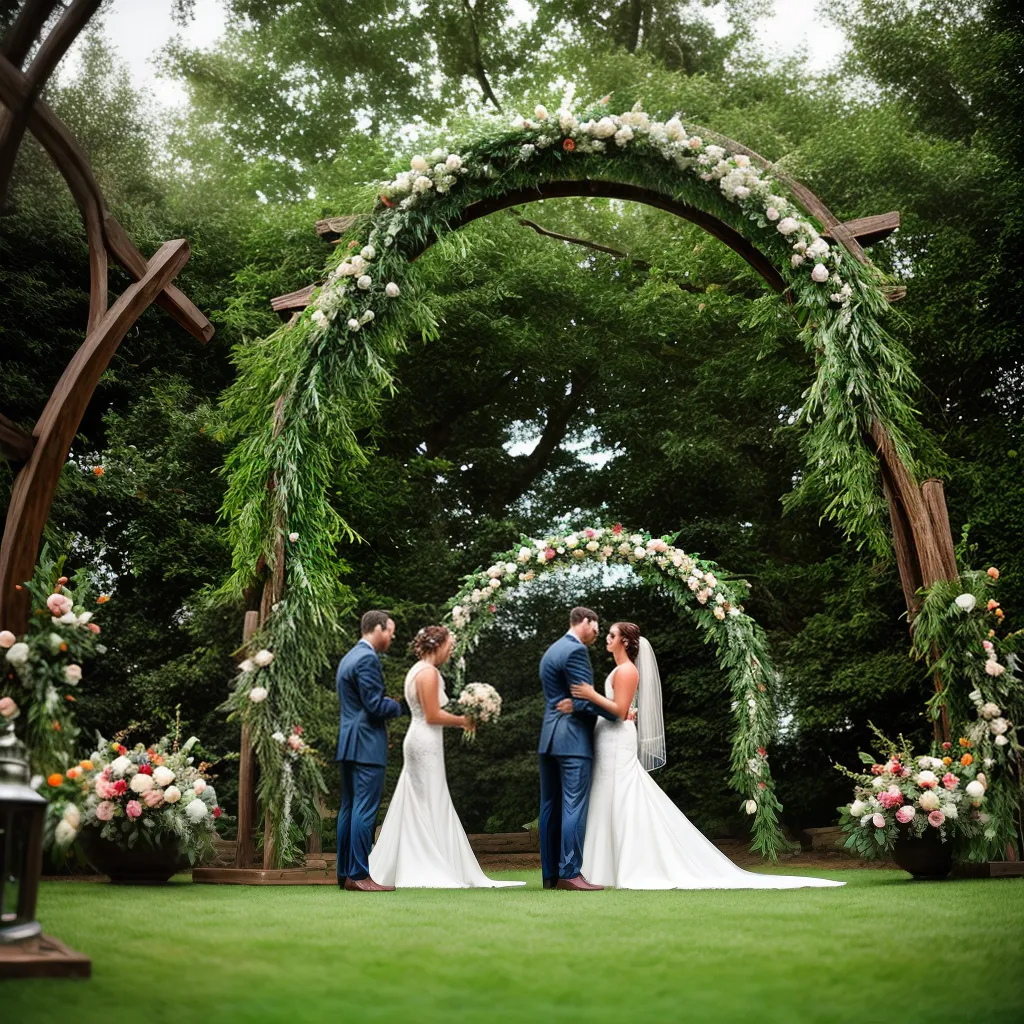 casamento ao ar livre jardim noivos arco rustico