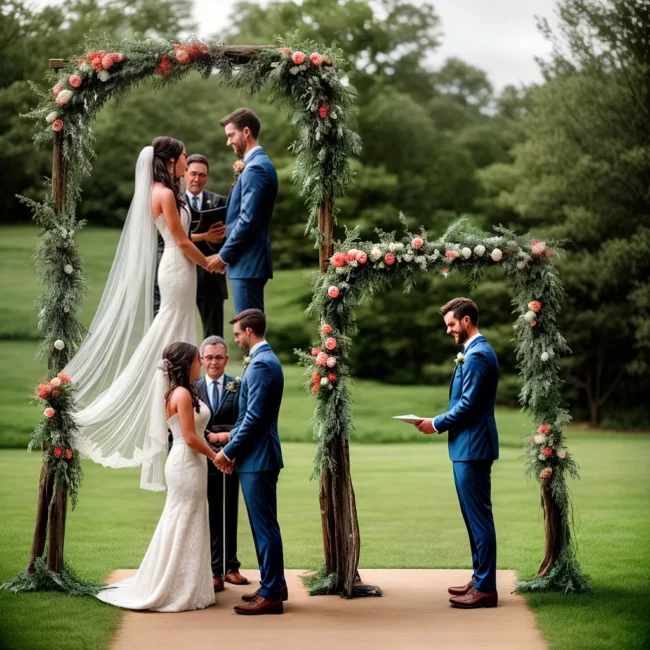 casamento rustico cerimonia fazenda arco flores campestre