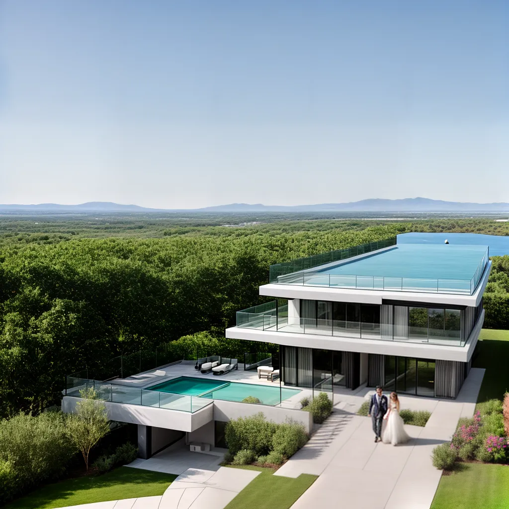 casamento moderno janelas paisagem arquitetura