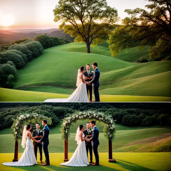 casamento ao ar livre cerimonia paisagem por do sol casamento ao ar livre cerimonia paisagem por do sol