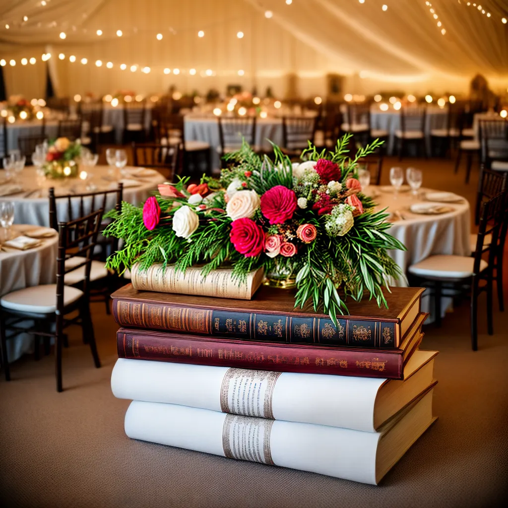 casamento decoracao livros vintage