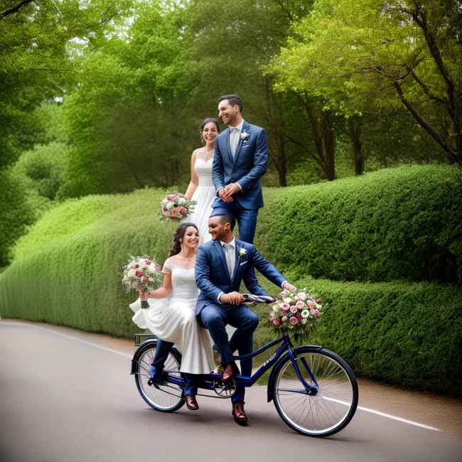 casal bicicleta flores eco casamento