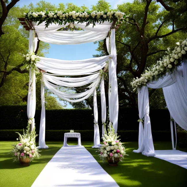 chuppah jardim casamento flores