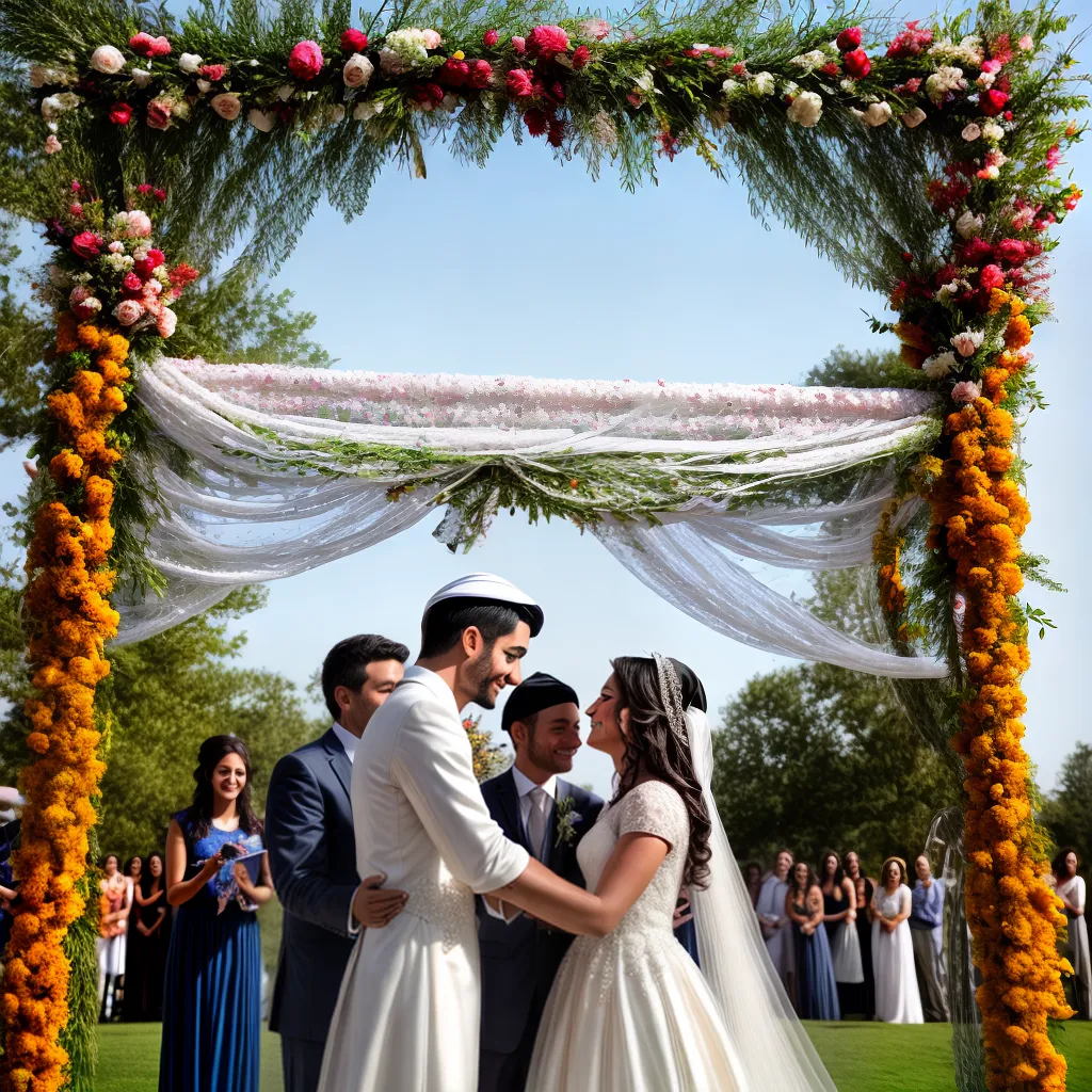 chuppah casamento judaico flores tradicao