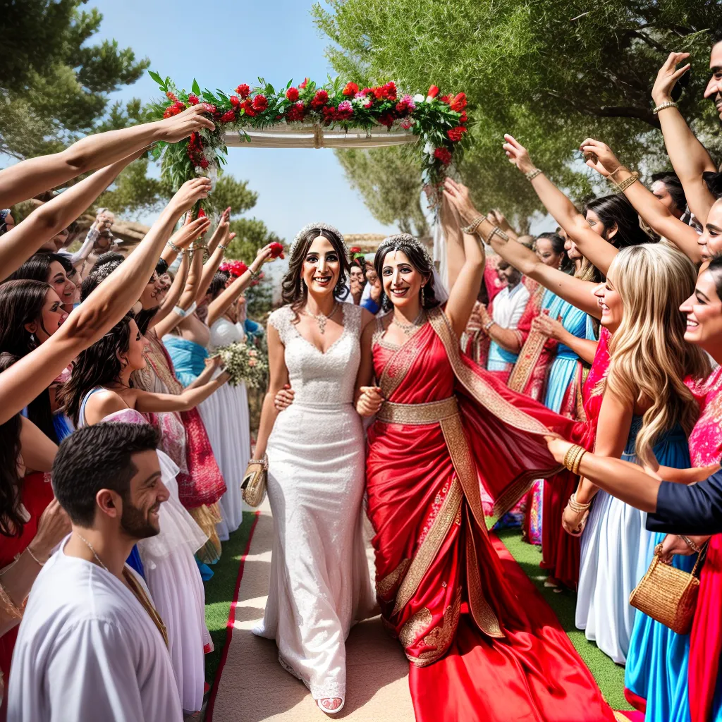 casamento grego noiva danca flores