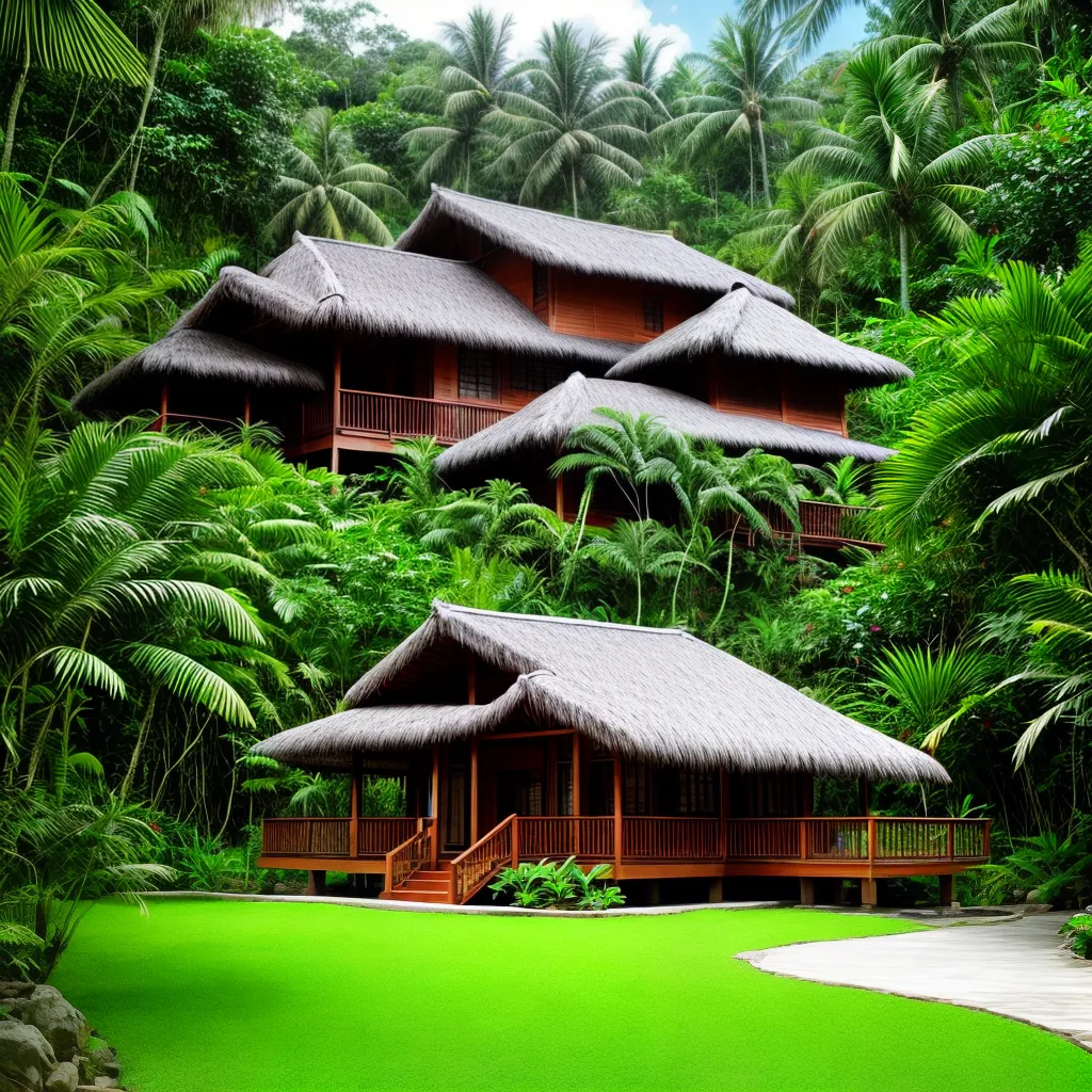 eco resort chuva tropical bungalow natureza