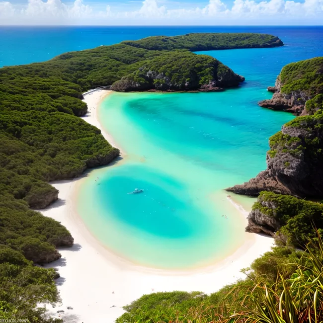 praia tropical aguas turquesa areia dourada