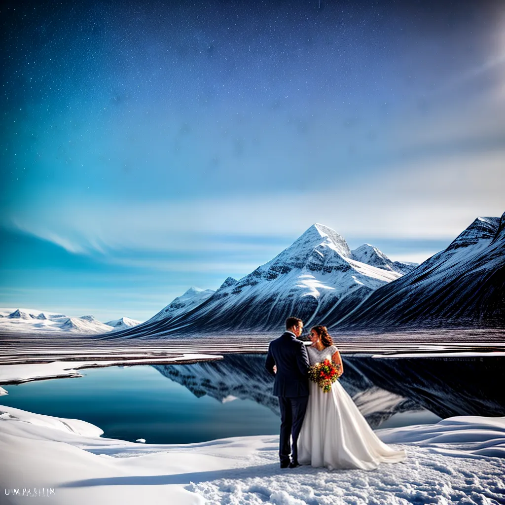 casamento polar noiva noivo paisagem neve