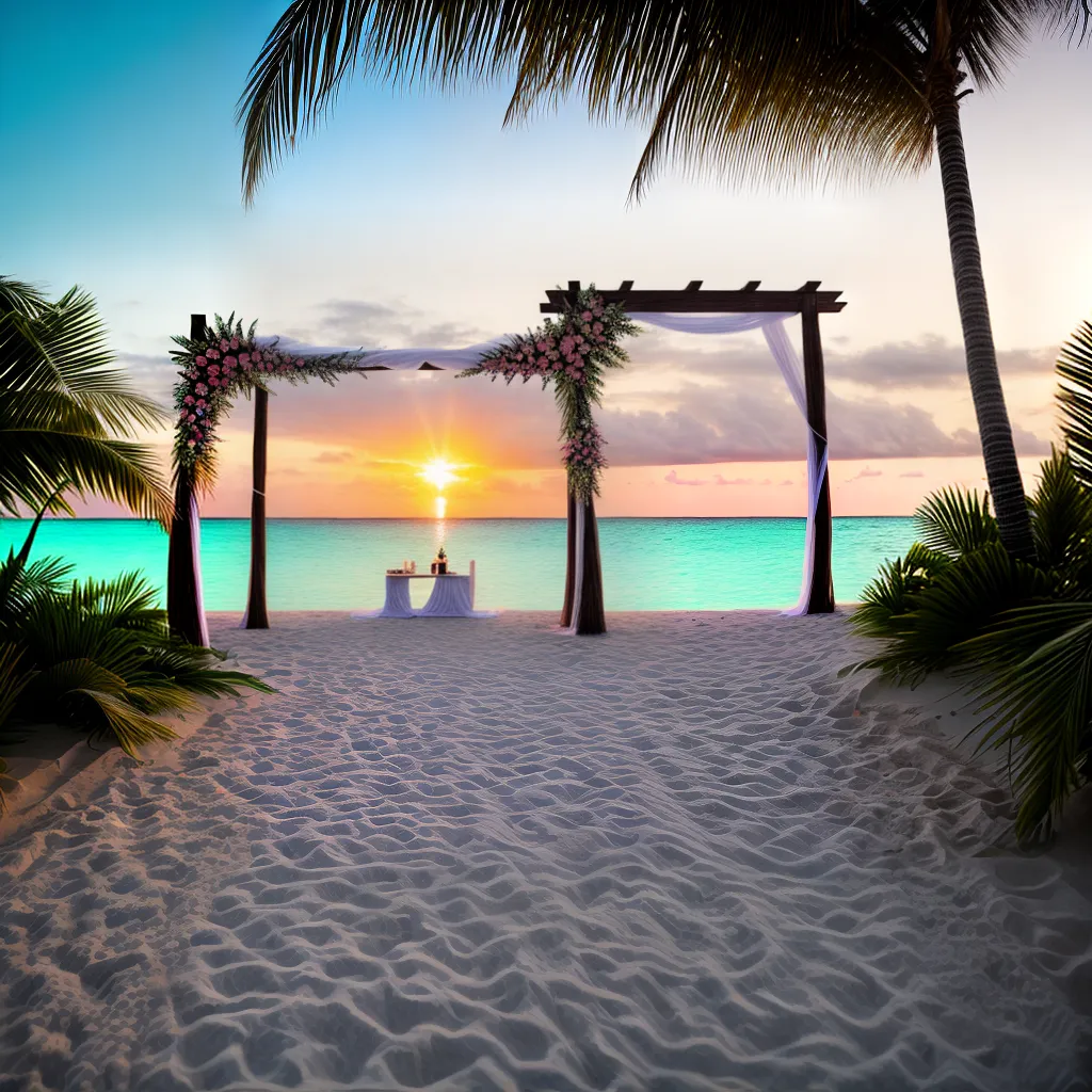 por do sol praia maldivas arco casamento